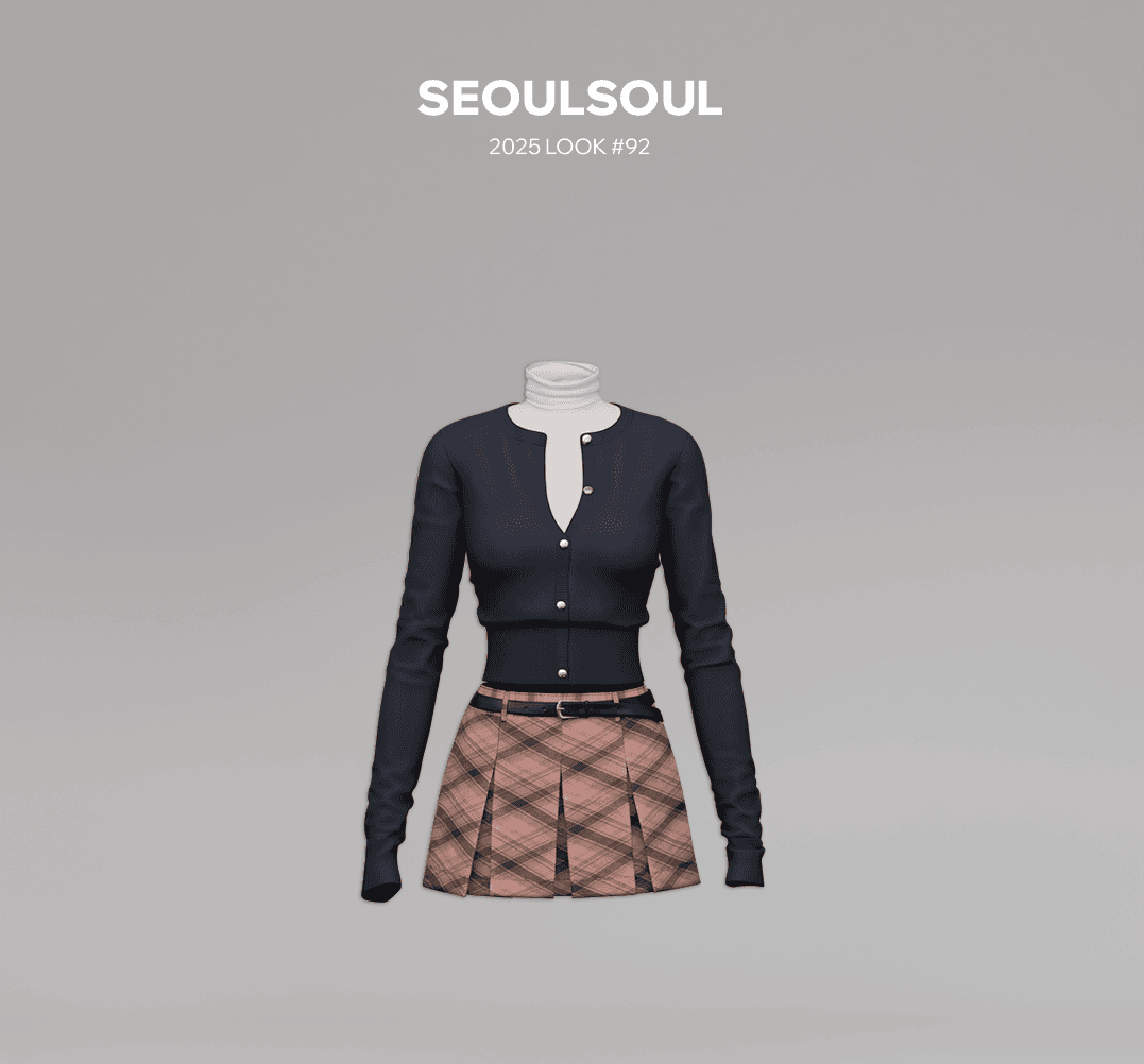 Скриншот мода Комплект юбка и кардиган Look №92